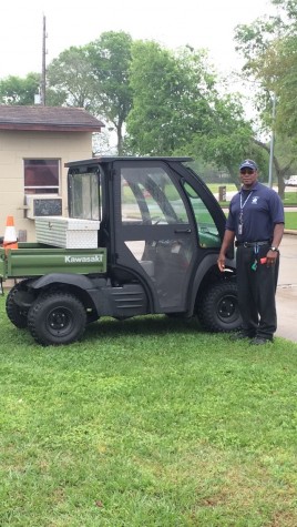 Mr. Long next to his mule :) 