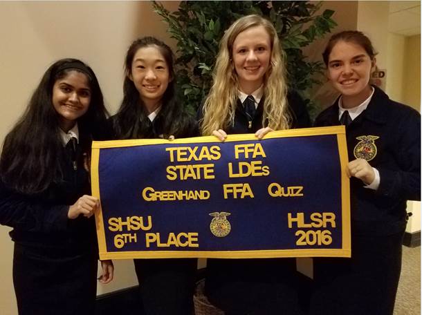 Junior FFA quiz team takes home honors