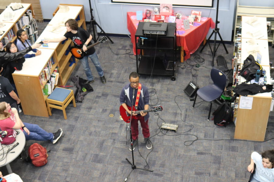 Battle of the Bands during lunch held in the library!