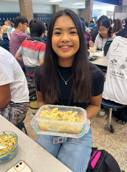 Sophomore Catherine Benzon's meal brings her family together.