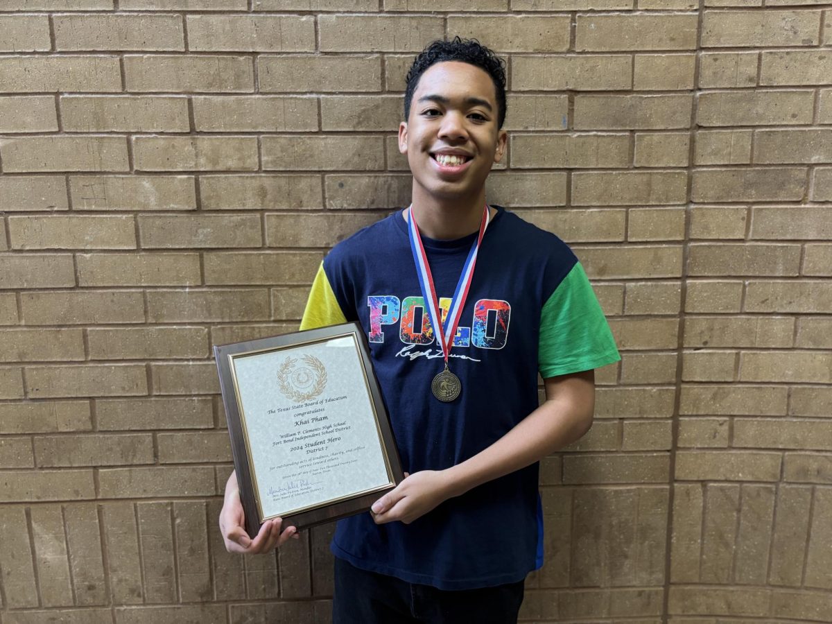 Senior Khai Dinh Wilson Pham was one of 15 students across the state of Texas recognized with the 2024 Student Heroes Award for outstanding volunteer service.