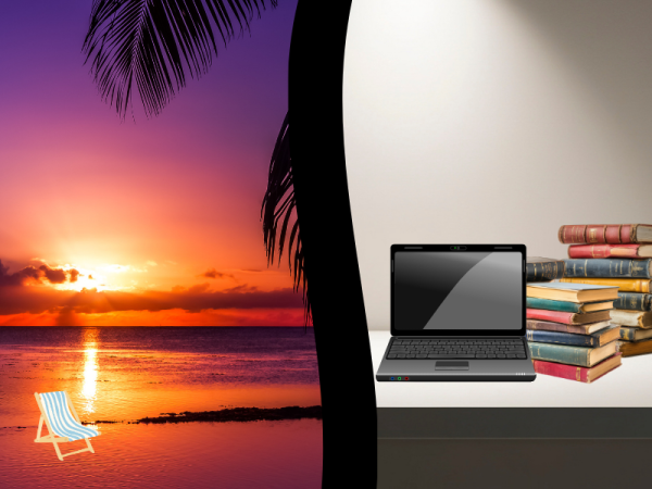 The new changes in the lengths of school breaks increase student workload (right), while also providing additional opportunities to relax and take vacations (left).