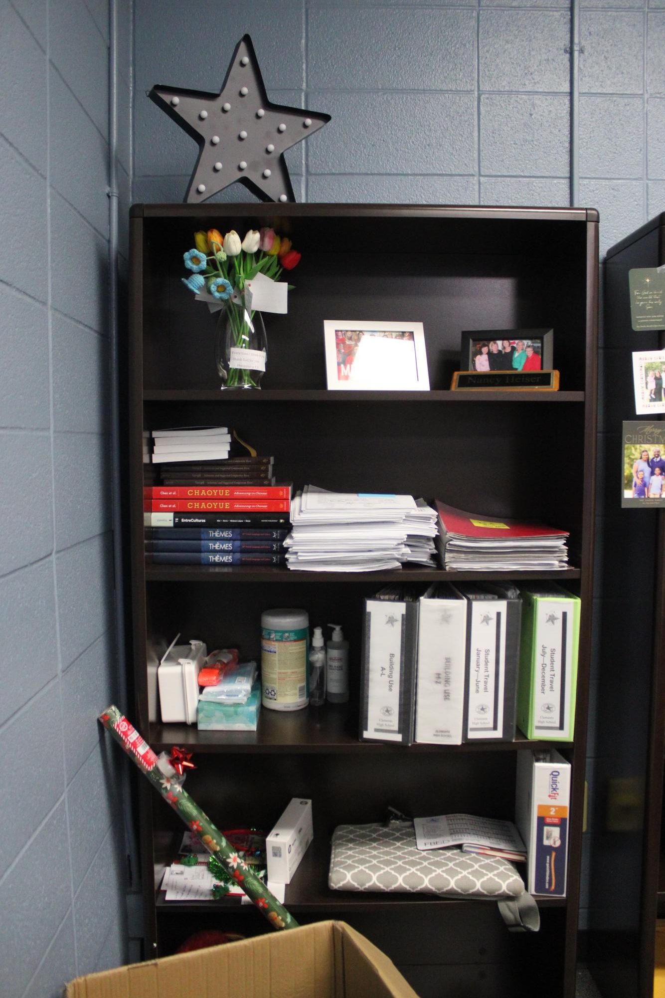Although it was during her time as the receptionist that administrative assistant Brianna Russell first fell in love with Clements, she has continued to return, day and day again, because of that enduring love. 